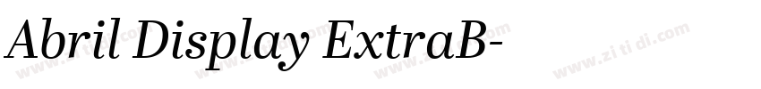 Abril Display ExtraB字体转换 Abril Display ExtraB字体转换
